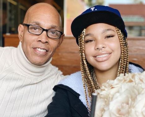 Ray Charles Robinson Jr. with his granddaughter Kennedy.